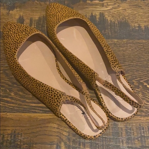 Madewell SLINGBACK flats spot dot calf hair 9 new - Picture 2 of 3